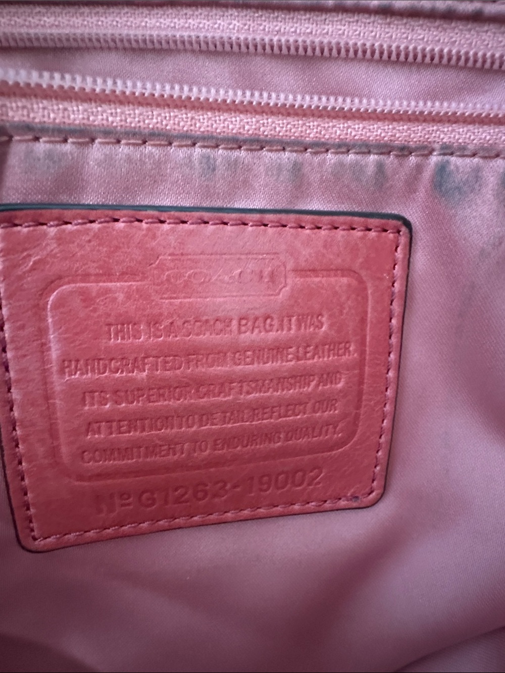 Coach Red Leather Shoulder Tote with Front Zip Pocket - Picture 2 of 7